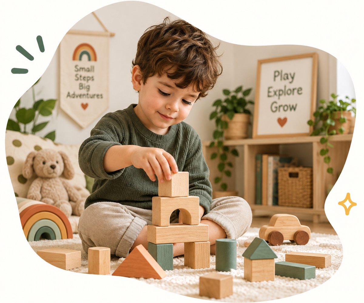 Child enjoying calm independent play