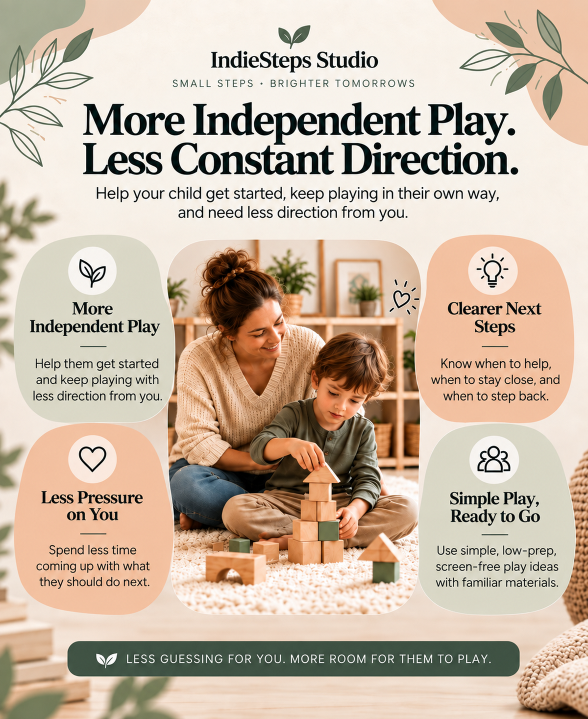 Stop Having to Step In Every Few Minutes at Playtime. A Simple Independent Play System for Toddlers Ages 2–5